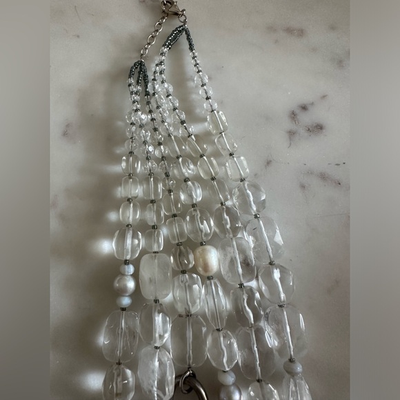 Silpada White Heat Quartz Pearls and Sterling Silver Necklace - Picture 5 of 9